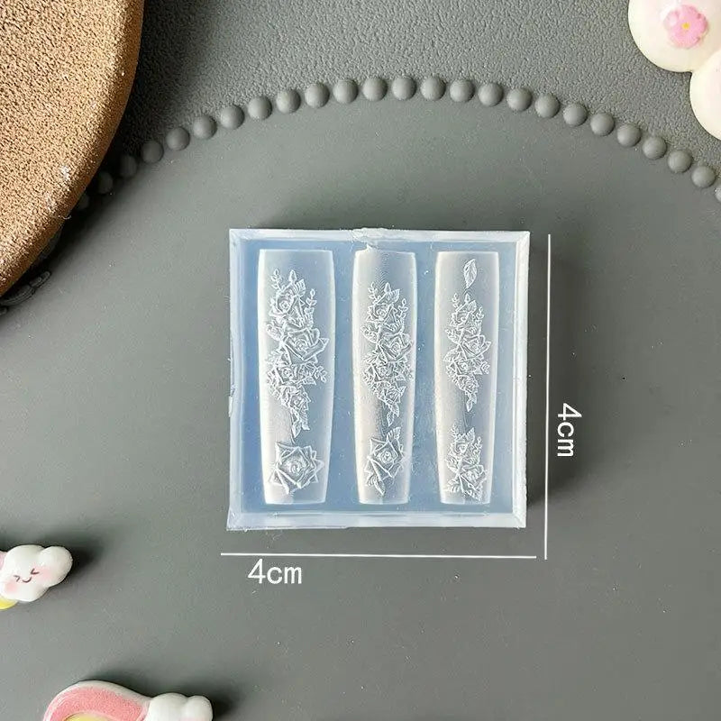 3D Fruit Flower Silicone Nail Mold – DIY Nail Art Template Nail Art Mold Qst A16