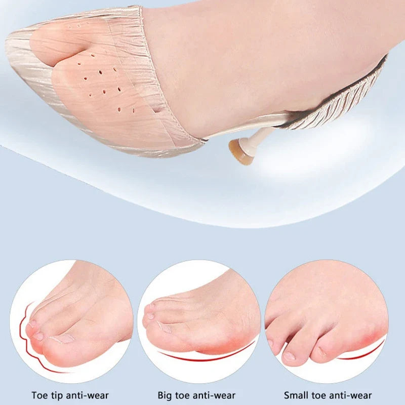 Silicone Gel Forefoot Pads & Toe Protectors – 1 Pair Silicone Foot Pads Qme