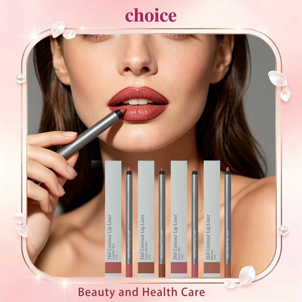 Waterproof Matte Lip Liner Set – 4 Colors, Long-Lasting Lip Liner Set Qst