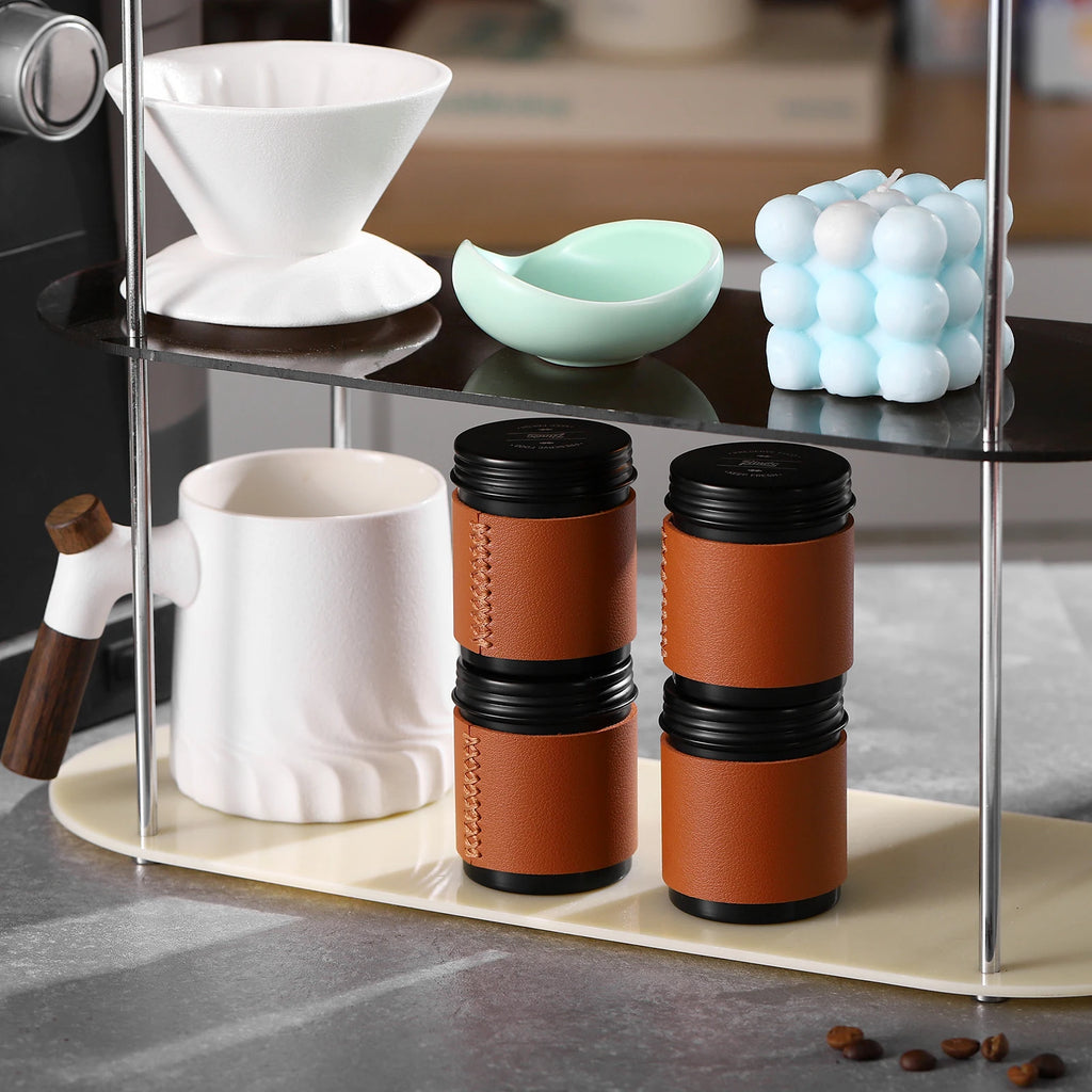 Bincoo 80ML Mini Airtight Coffee Canisters 2-Pack | Portable Coffee Storage Canister Qst