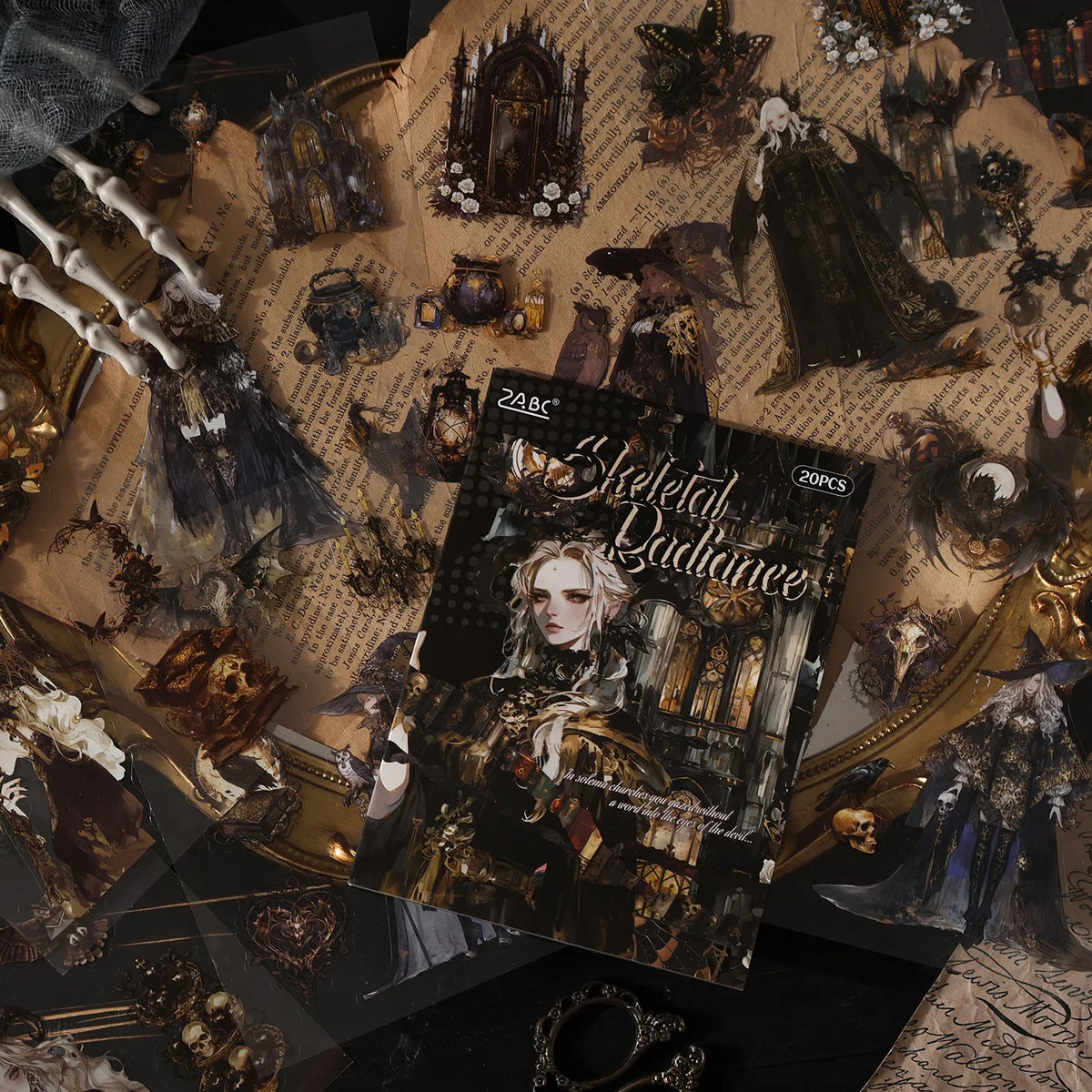 Gothic Vampire Decorative Sticker Book – 80 Sheets Decorative Sticker Book Qme