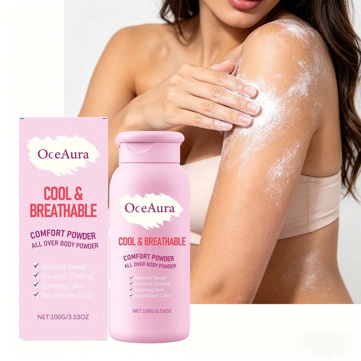 OceAura Dry Body Powder 100g – Smooth, Fresh & Non-Sticky Body Powder Qst Default Title