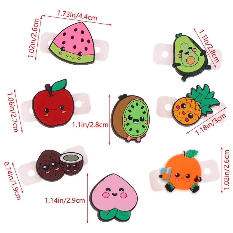 Cartoon Fruit Tennis Vibration Dampeners – 8-Pack Silicone Tennis Dampener Qme