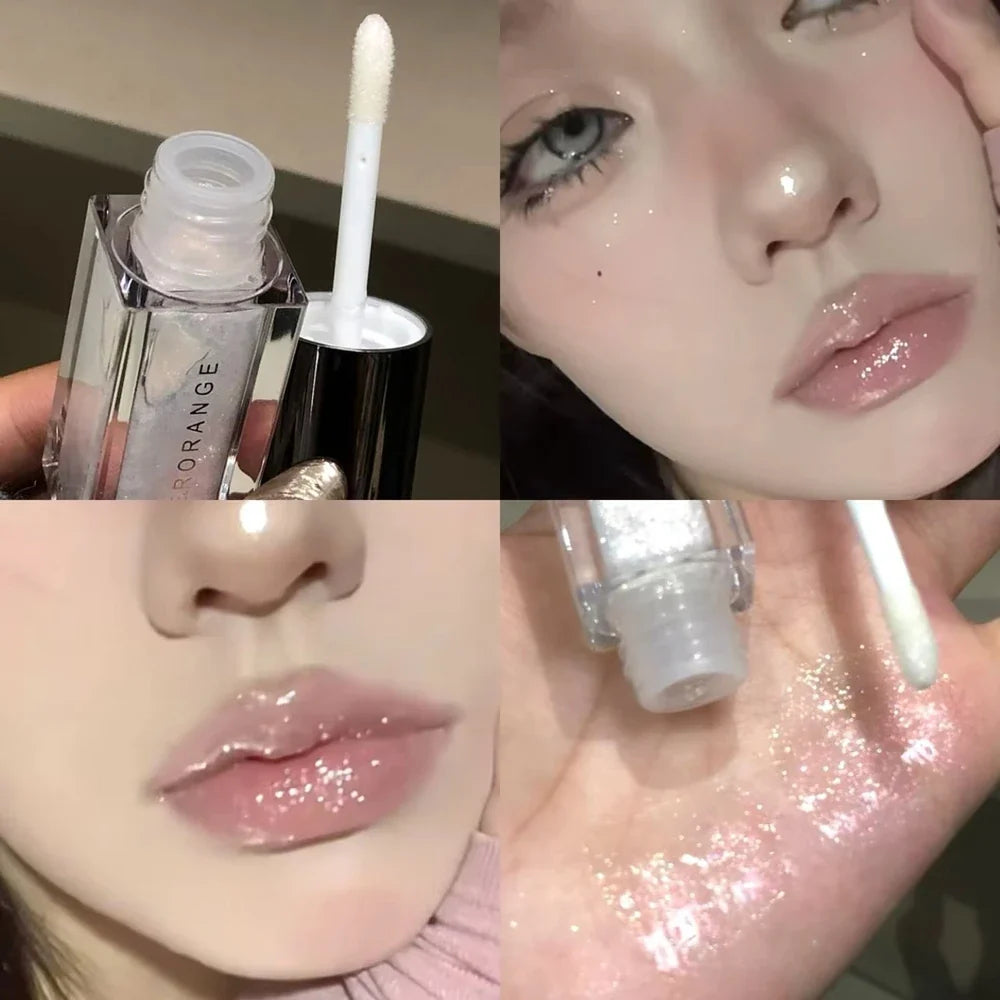 Multichrome Diamond Shimmer Lip Gloss – Glitter Metallic Shimmer Lip Gloss Qme
