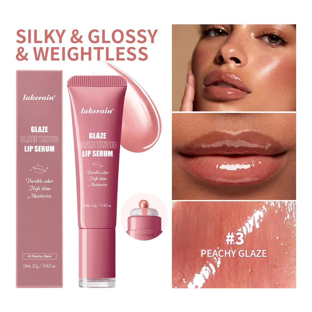 Lakerain Polypeptide Colored Lip Gloss – Moisturizing Lip Glaze Lip Gloss Qst