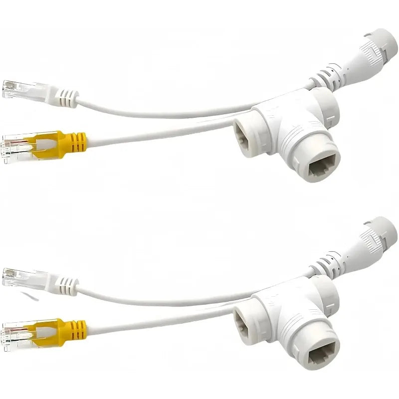 PoE Ethernet Splitter – 1 Cable to 2 IP Cameras Converter PoE Ethernet Splitter Qme 1 Pair