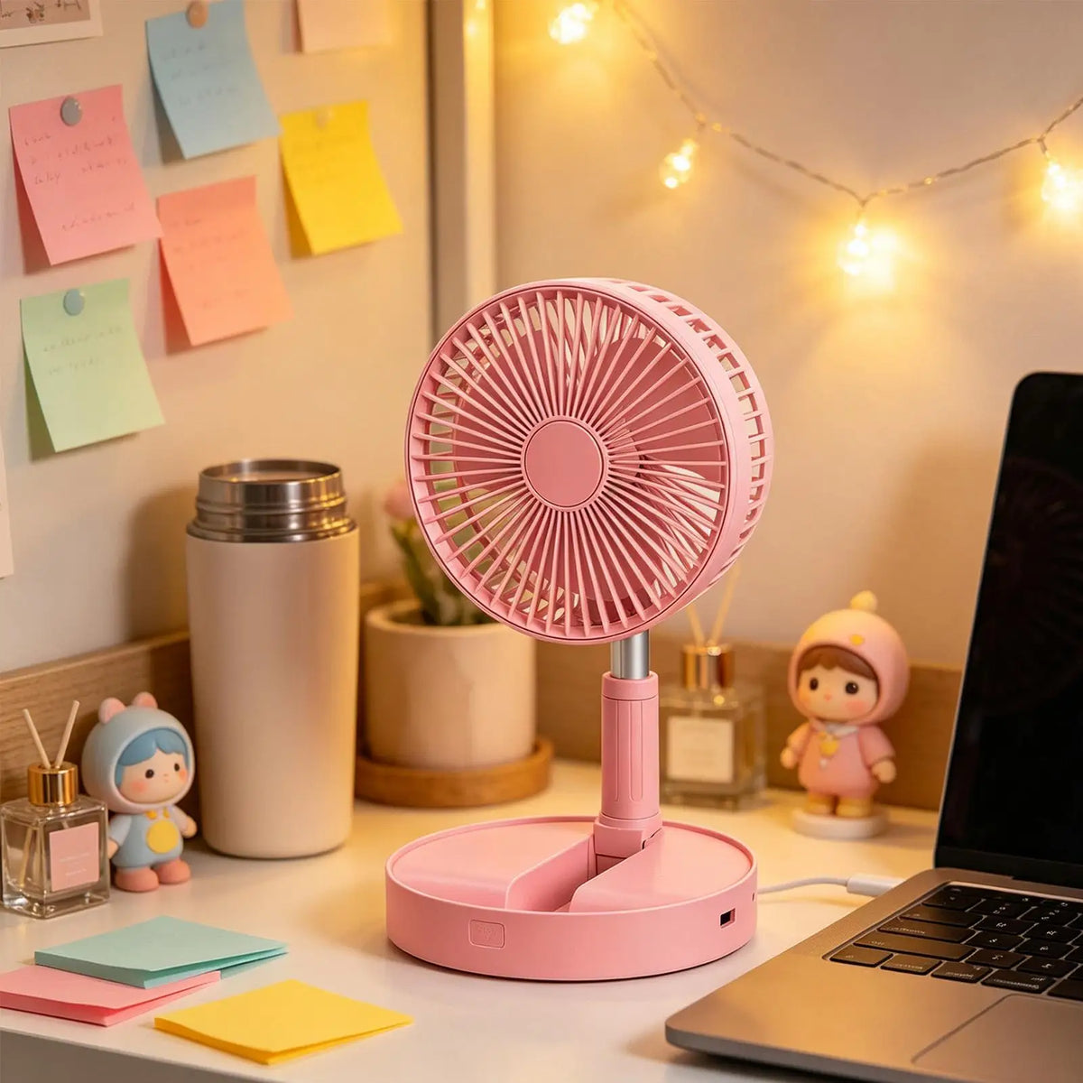 Portable Foldable Fan – 185° Tilt, Quiet & Rechargeable Portable Foldable Fan Qme