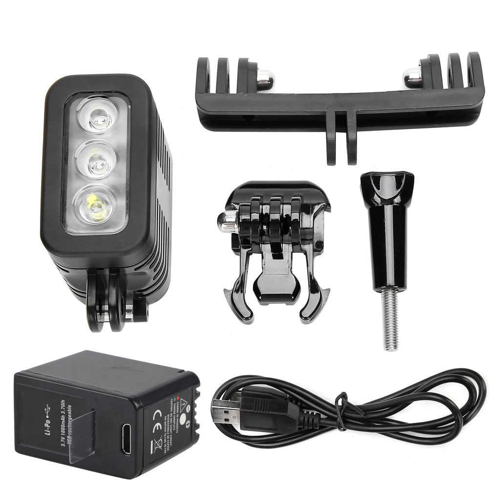 45M Waterproof Underwater LED Fill Light for GoPro Diving Diving Video Light Qst for GoPro HERO 4