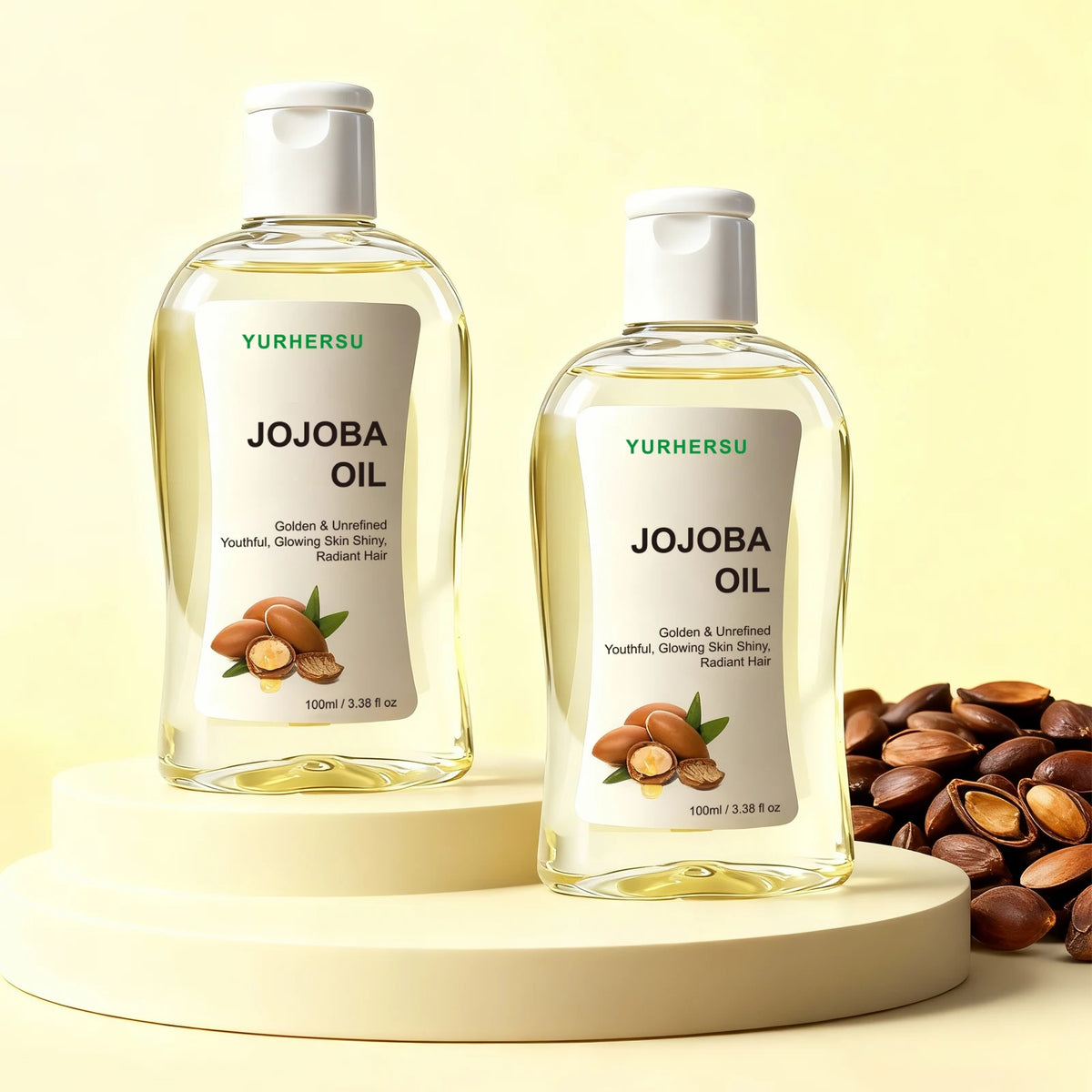 YURHERSU Pure Jojoba Oil – Hair Moisturizer & Frizz Control 100ml Hair Treatment Oil Qst JOJOBAOIL2