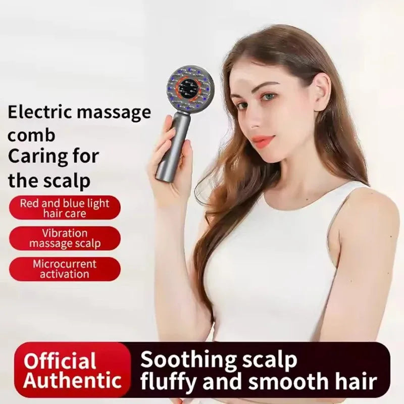 Electric Scalp Massager Comb – Red Light & Oil Applicator Electric Scalp Massager Qst