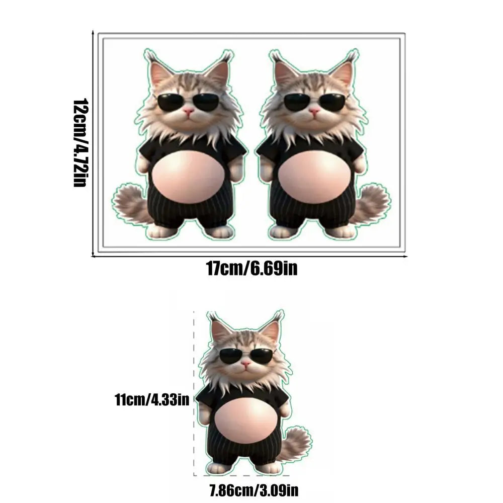 3D Cat Belly Reusable Stickers – Cute Decals for Kids & Laptops Reusable Stickers Qme A