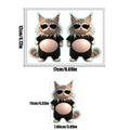 3D Cat Belly Reusable Stickers – Cute Decals for Kids & Laptops Reusable Stickers Qme A