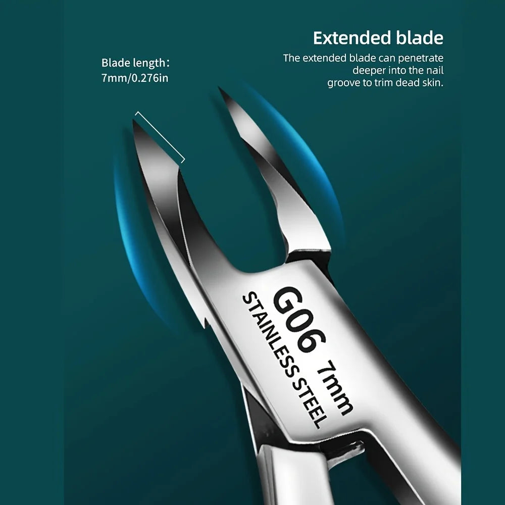 Professional Stainless Steel Cuticle Trimmer – Dual Spring Blade Cuticle Trimmer Qme