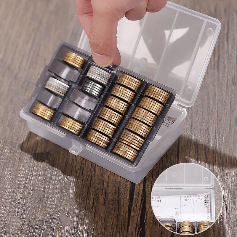 Clear Round Coin Capsules Storage Cases Display Organizer Coin Storage Capsules Qme