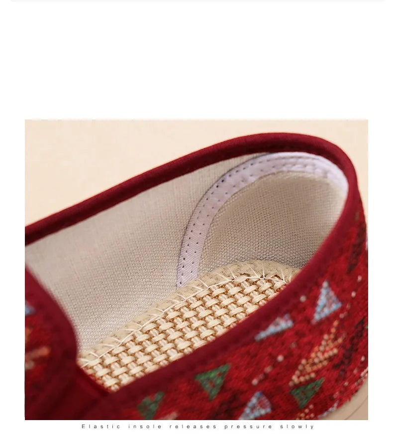 Women's Slip-On Flat Loafers – Soft Casual Cloth Shoes Women's Flat Loafers Qst