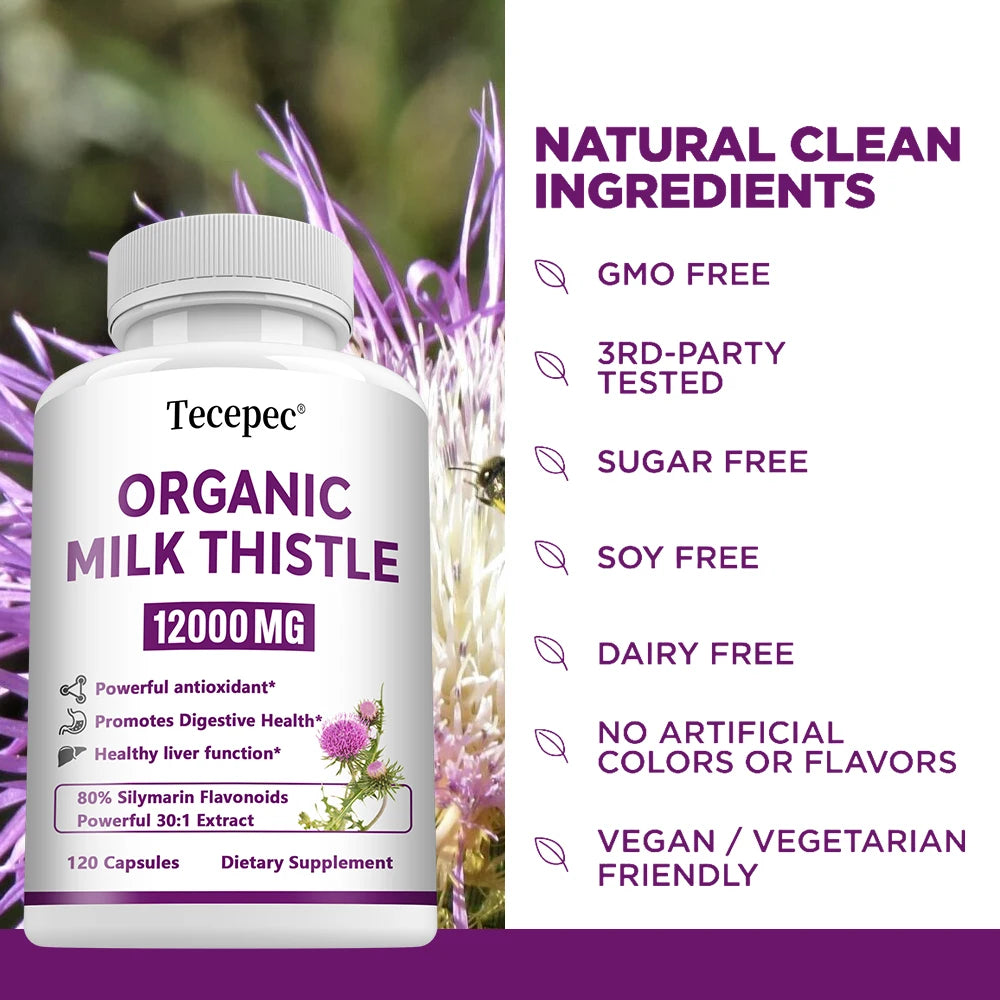 Milk Thistle Extract Capsules – Vegan Herbal Supplement Herbal Supplement Qst