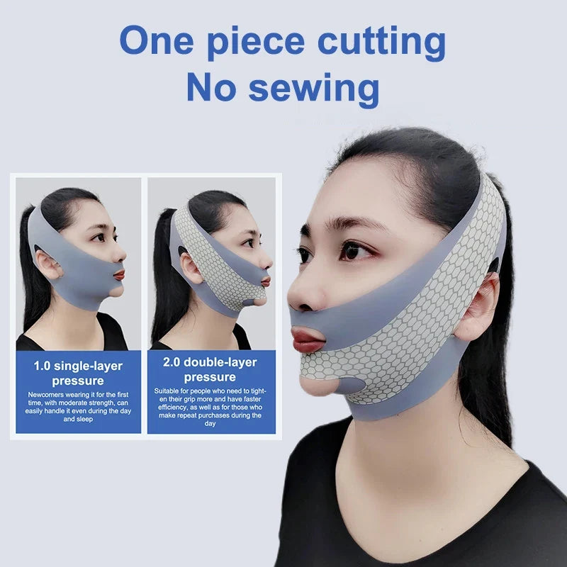 V-Shape Face Lifting & Contouring Band – Slimming Wrap Facial Contouring Band Qme