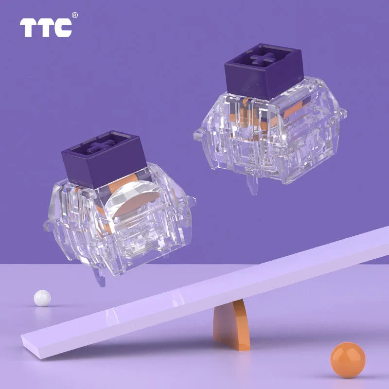 TTC RGB Purple Heart Magnetic Linear Switch – Factory Pre-Lubed Mechanical Keyboard Switch Qme