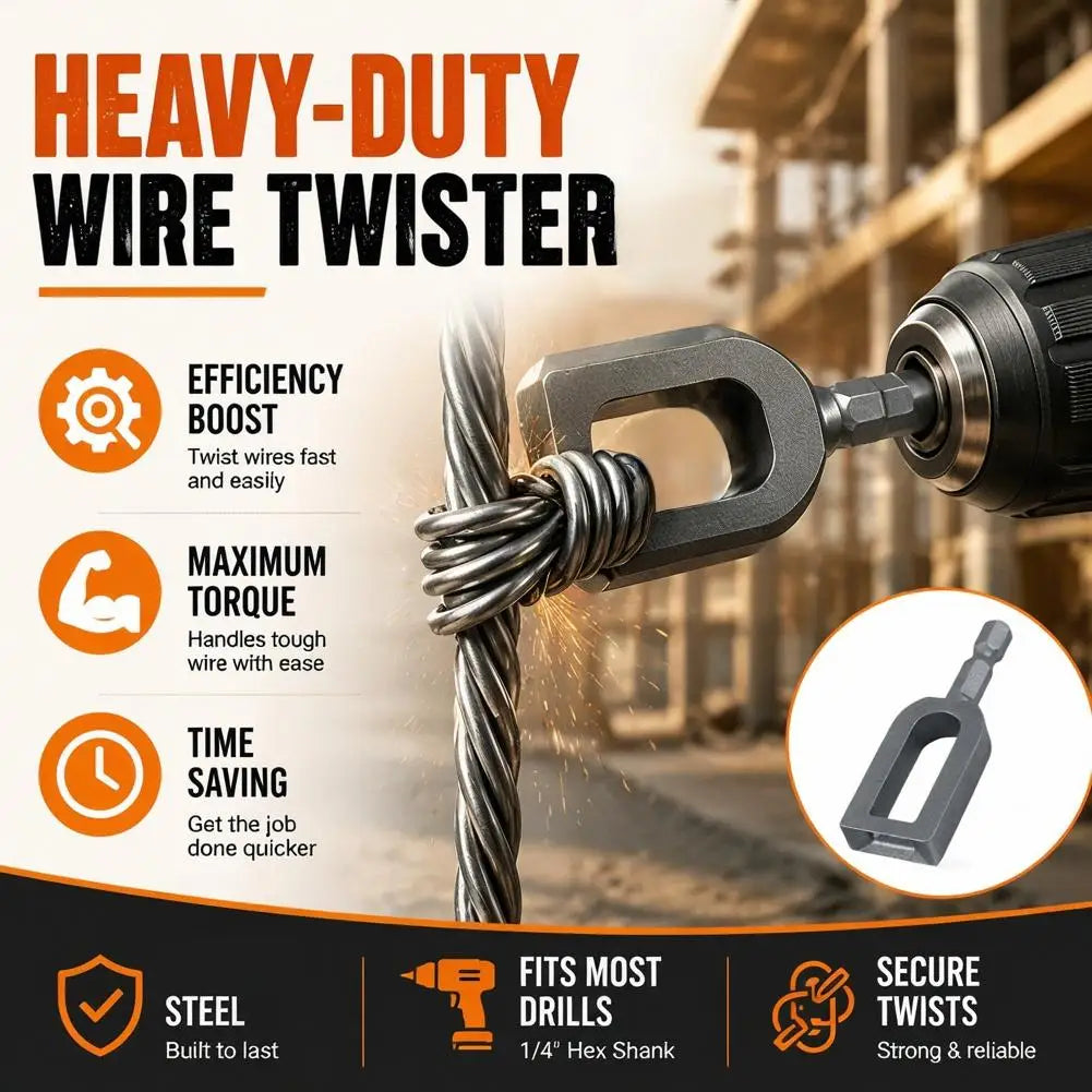 Heavy Duty Wire Twister Tool – Fence Tying Drill Chuck Wire Twister Tool Qme