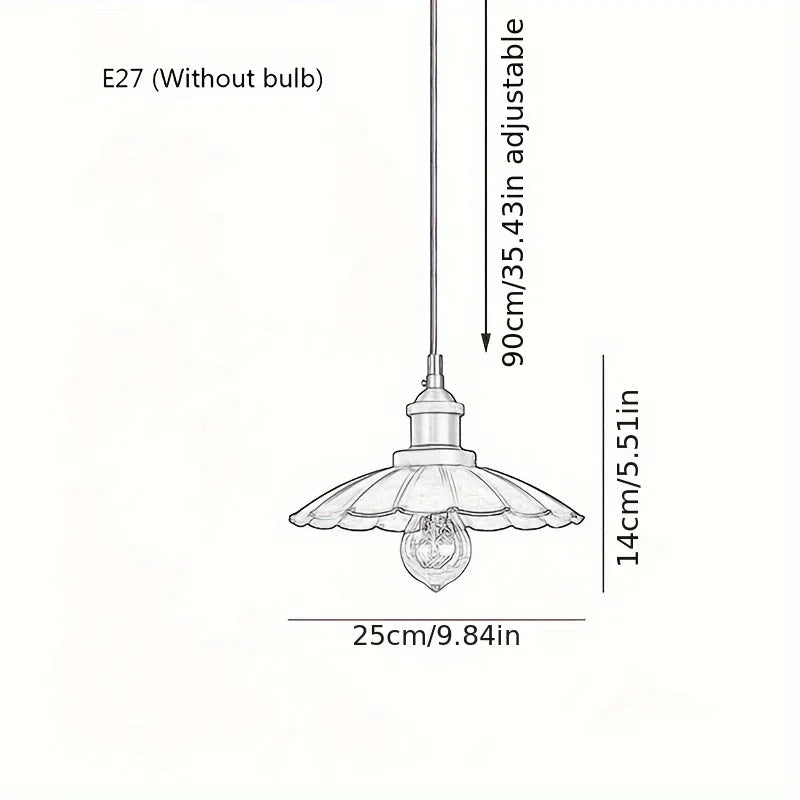 Vintage Industrial Pendant Light E27 Loft Retro Chandelier Lamp Industrial Pendant Light Qme 25cm