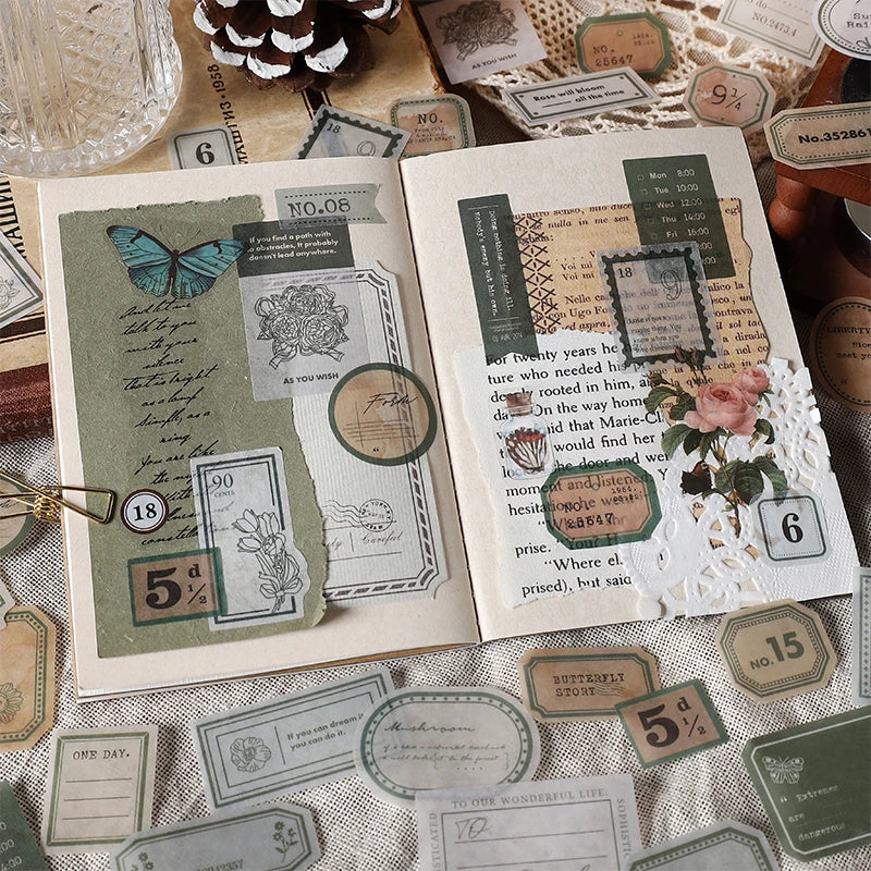 Vintage Ticket Stickers – DIY Diary, Album & Scrapbooking Decorative Stickers Qme