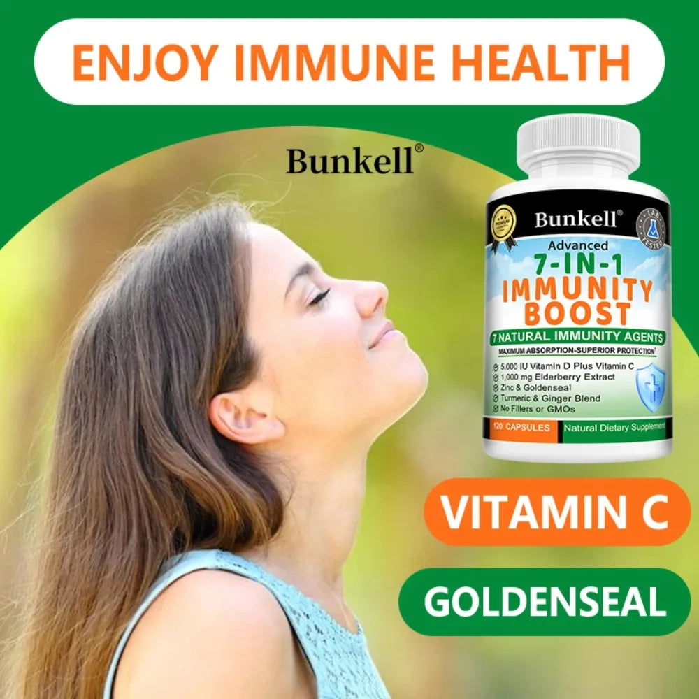 7-in-1 Immune Support Supplement – Zinc, Vitamin C, D3, Elderberry Immune Support Supplement Qst