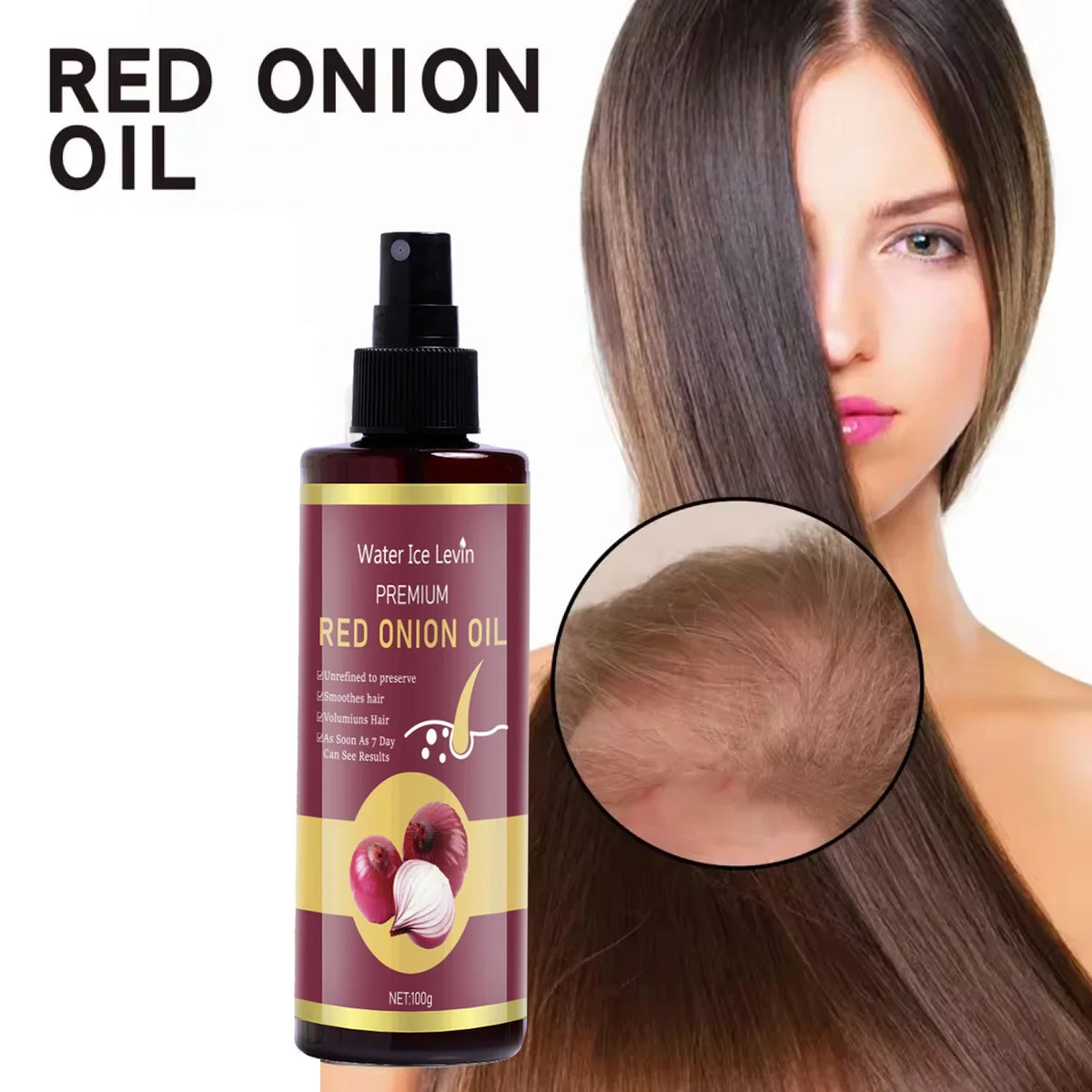 Red Onion Hair Oil Moisturizing Hydrating Essence 100g Hair Care Essence Qme