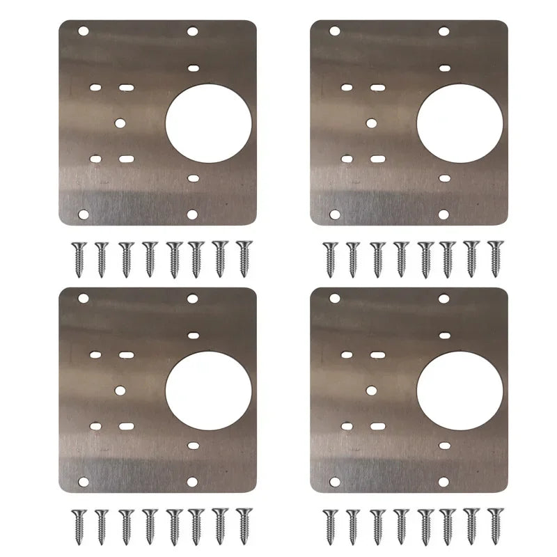 Stainless Steel Door Hinge Repair Plate 9×9cm | 5 Colors Hinge Repair Plate Qme 4Pcs