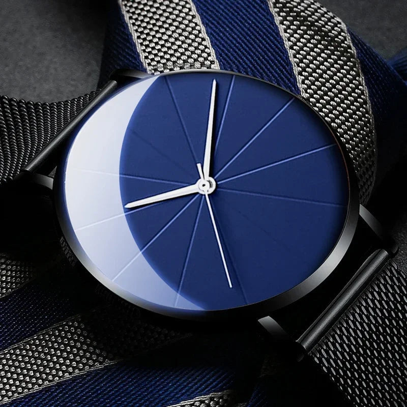 Minimalist Ultra-Thin Men's Business Watch | Stainless Steel Men's Quartz Watch Qme