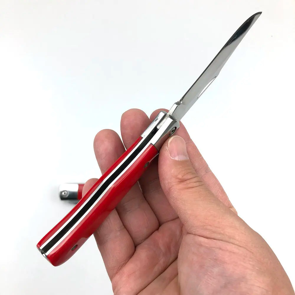 TRSKT Pocket Folding Knife SKD-11 Blade Acrylic Handle EDC Gift Pocket Folding Knife Qst