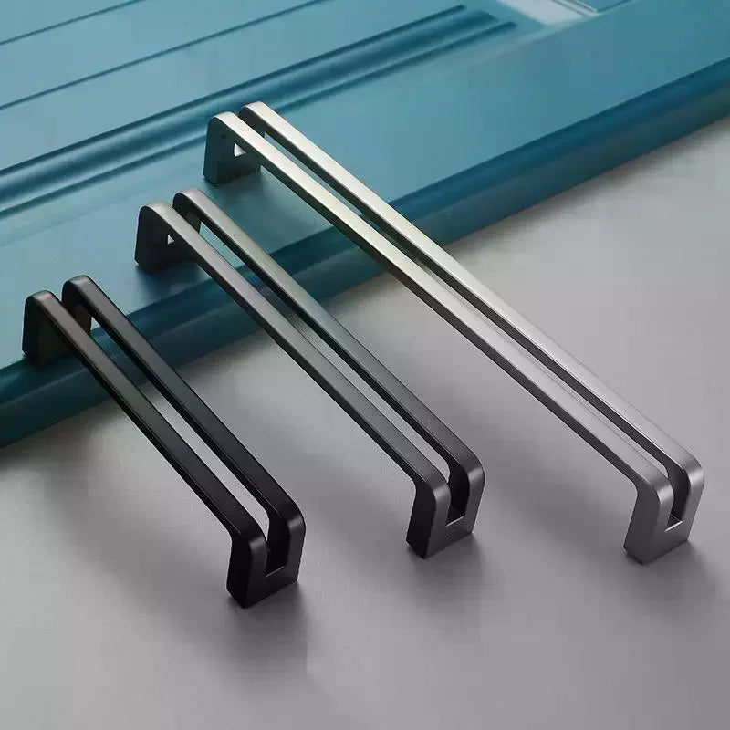 Nordic Cabinet Pulls – Gray Black Brushed Zinc Alloy Handles Cabinet Pulls Qme