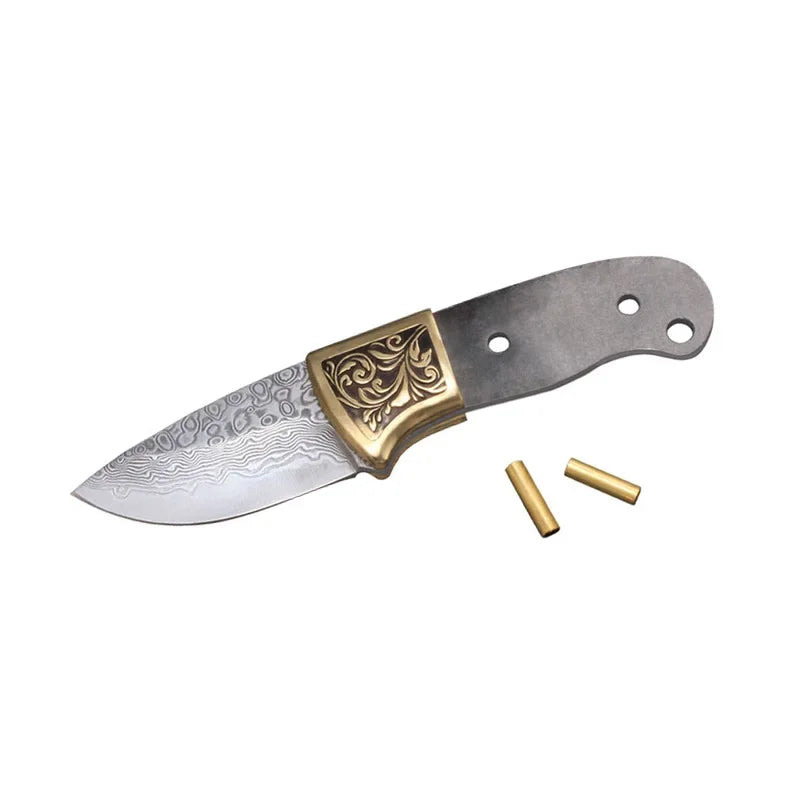 Swayboo Damascus Steel Fixed Blade Knife DIY Billet Kit DIY Knife Billet Qst Style 096