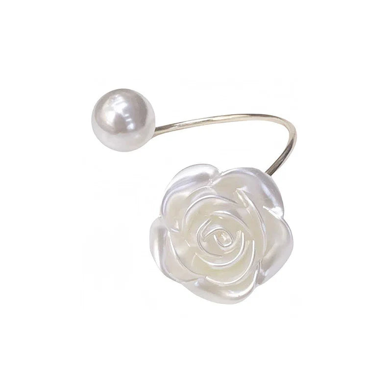 Pearl Rose Napkin Rings | Elegant Table Decor – 3 Colors Napkin Rings Qme 1pc