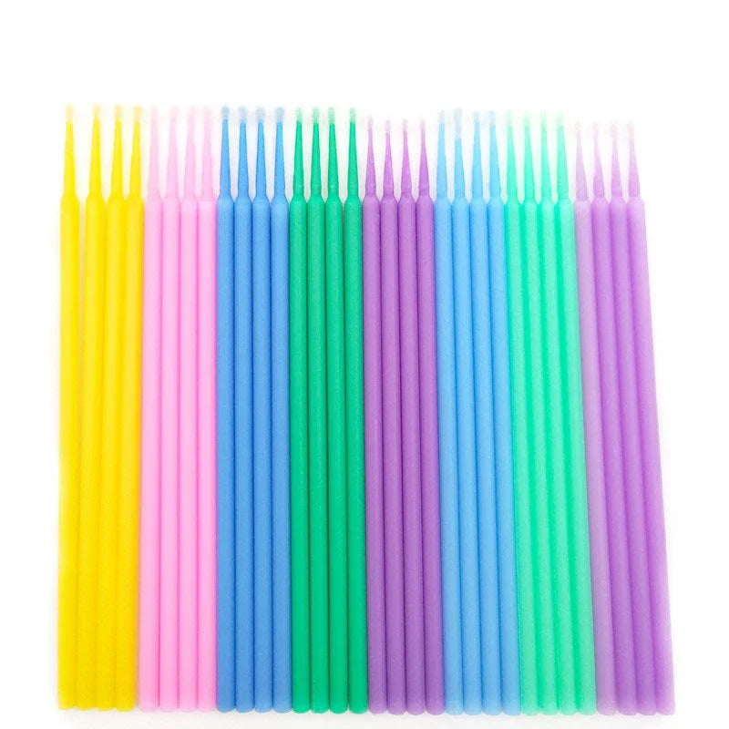 Disposable Microbrush Applicators for Eyelash Extensions 100pcs Lash Applicator Brush Qme