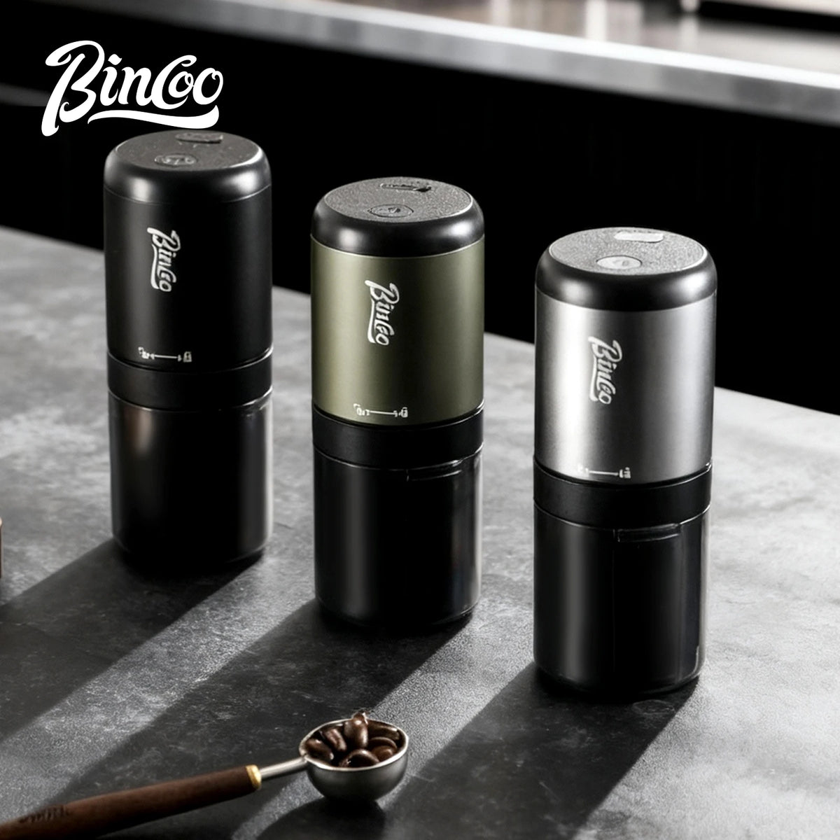 Bincoo Electric Burr Coffee Grinder – Portable Bean Mill Electric Coffee Grinder Qst