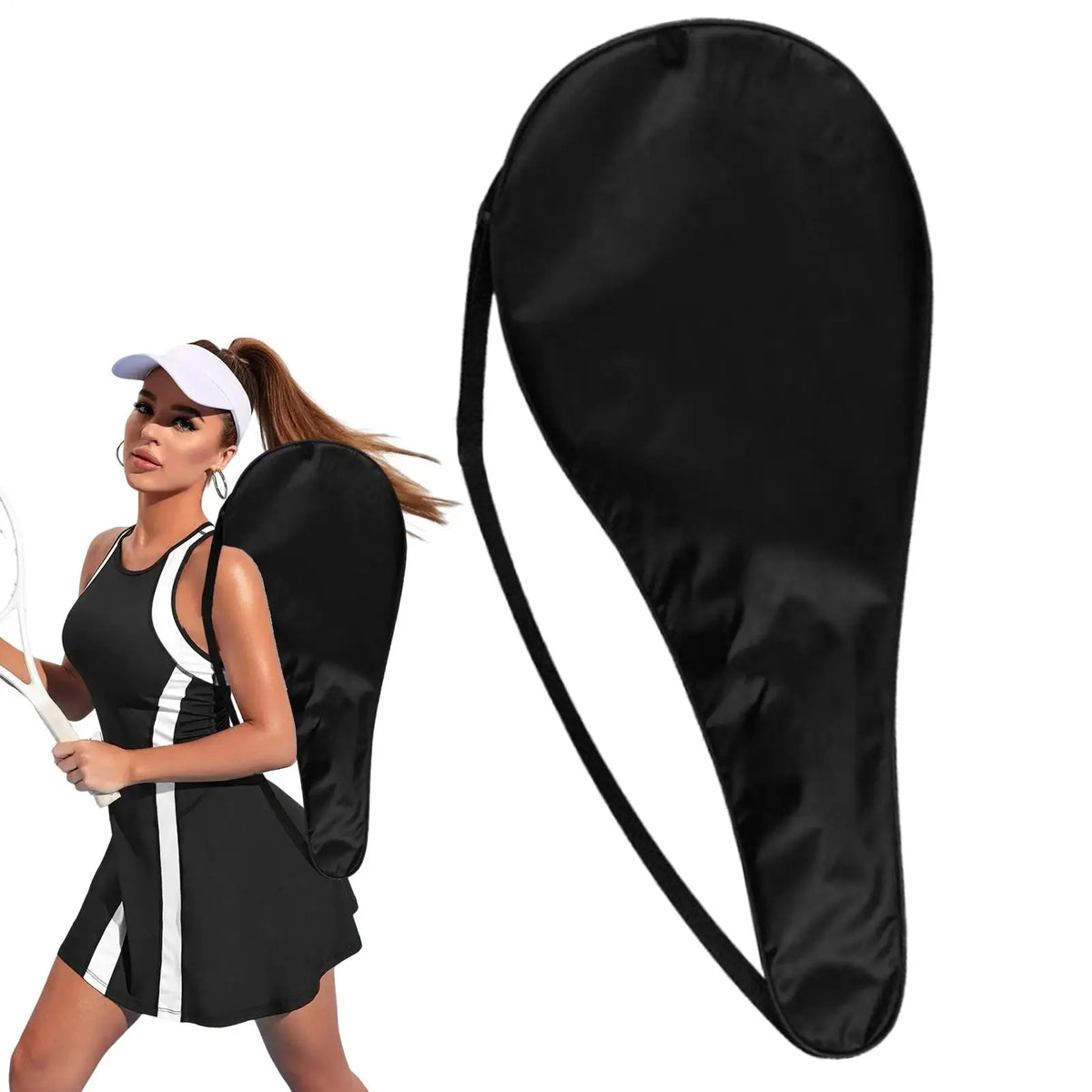 Tennis & Badminton Racket Carrying Bag | 70x30cm Polyester Racket Carrying Bag Qme