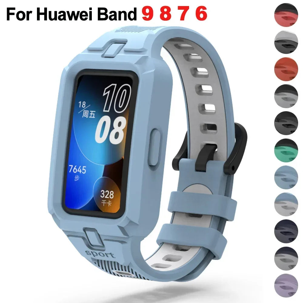 Silicone Strap for Huawei Band 9 8 7 6 – 20 Colors Smart Watch Strap Qme