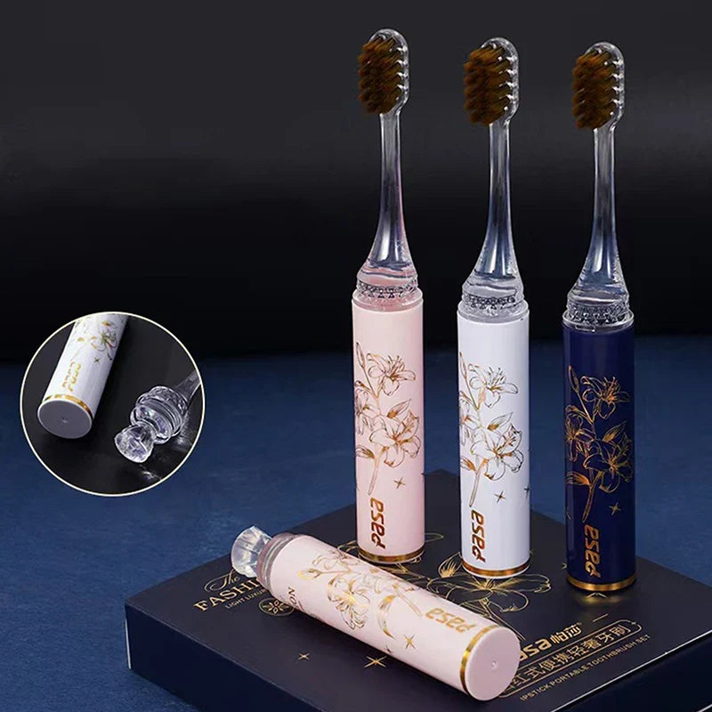 Lipstick Shaped Toothbrush – Portable Detachable Travel Brush Travel Toothbrush Qme
