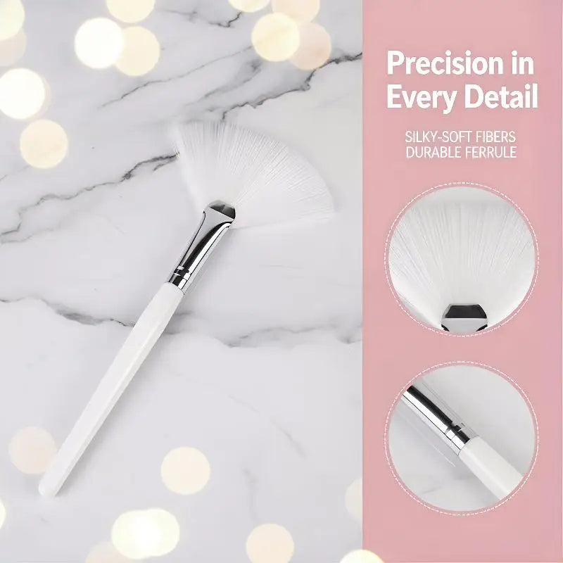 Fan Shaped Facial Mask Brush – Soft Nylon Applicator Tool Mask Applicator Brush Qst
