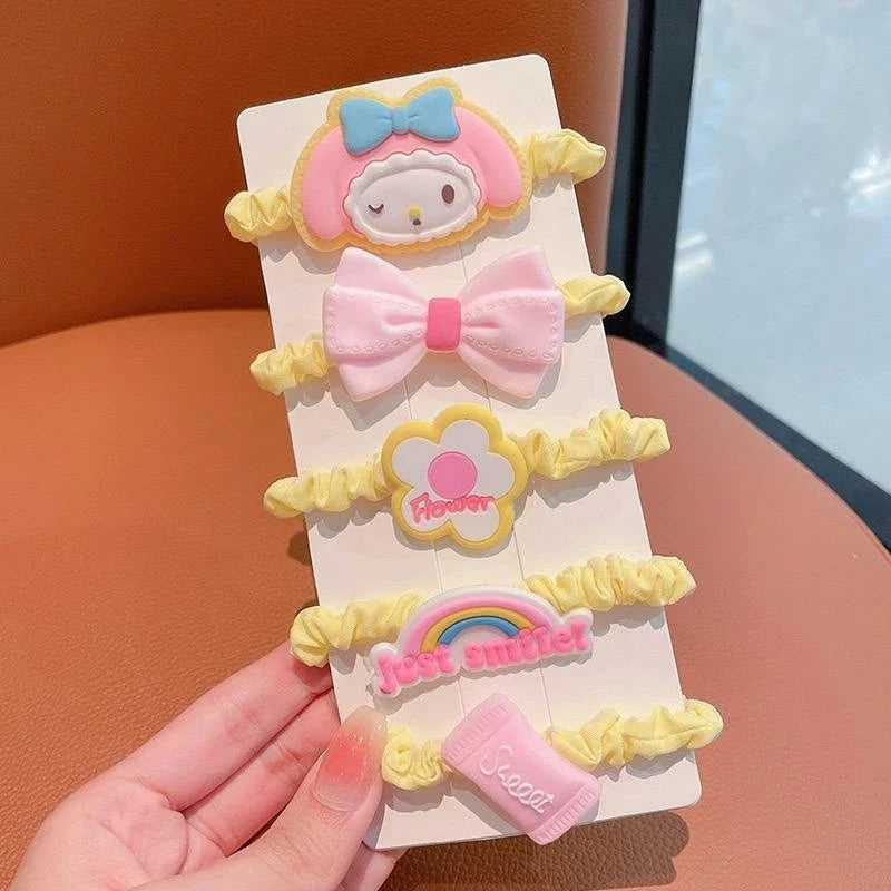 Cartoon Hair Clips & Ties – Cute Gentle PVC Accessories 20 Colors Cartoon Hair Clips Qme