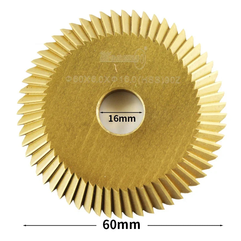 HSS Cutter Saw Blade 60x6x16mm 90T – Fits 238BS & 2AS Key Machine Saw Blade Qme Titanium Coated