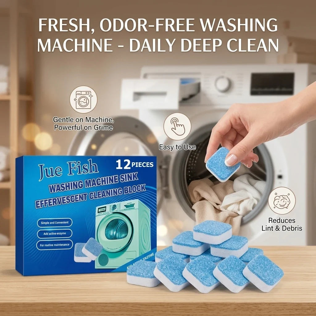 Washing Machine Cleaning Tablets – Removes Stains & Scale Washing Machine Cleaner Qme