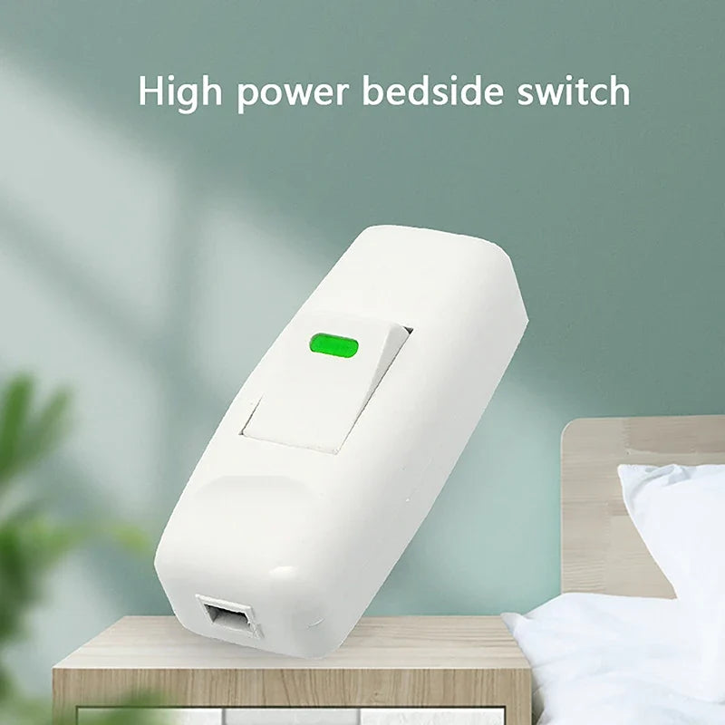 White Inline On/Off Lamp Cord Switch – Desk & Bedside Lamps Inline Lamp Switch Qme
