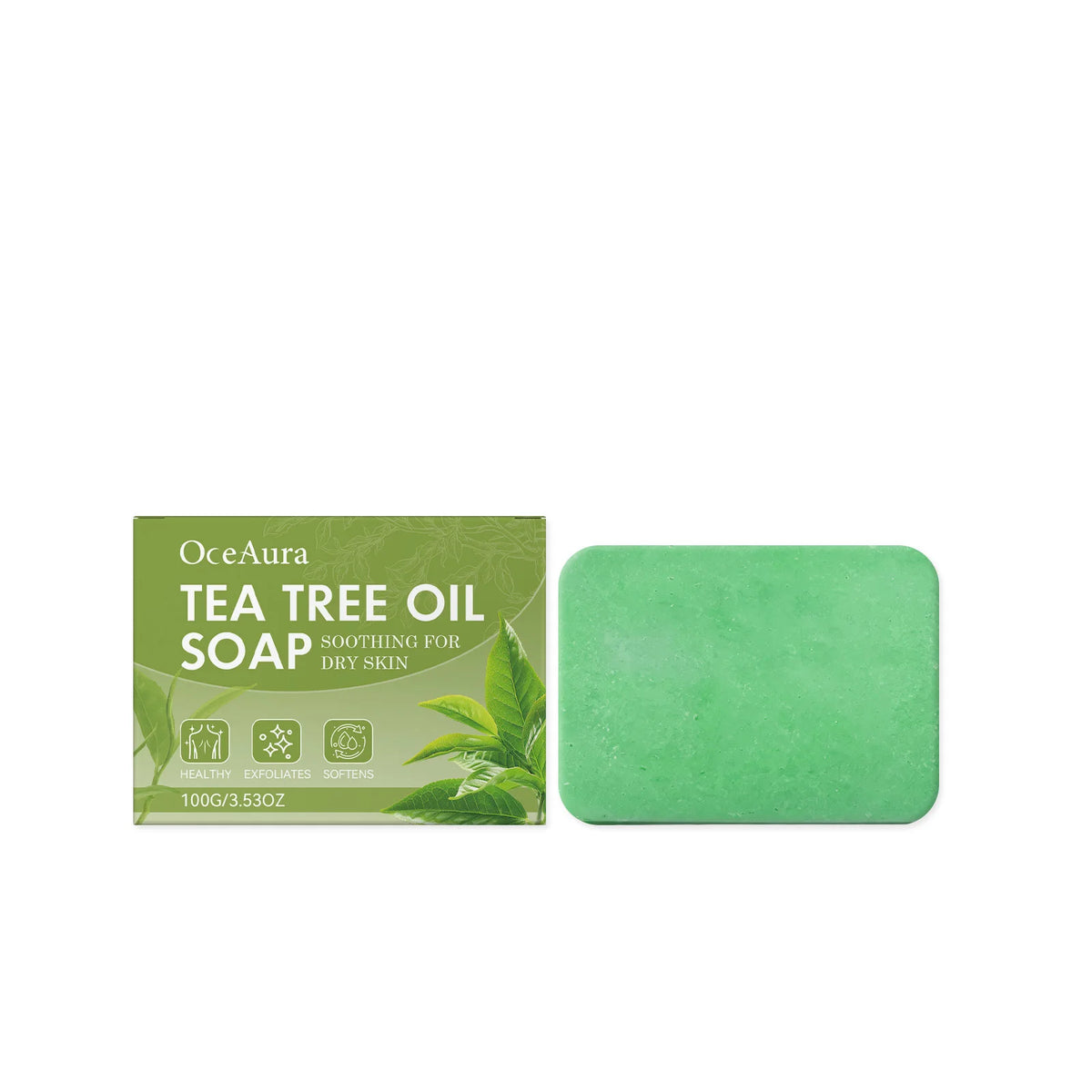OceAura Tea Tree Soap Bar – Cleanse, Hydrate & Smooth 100g Bar Soap Qst 100g