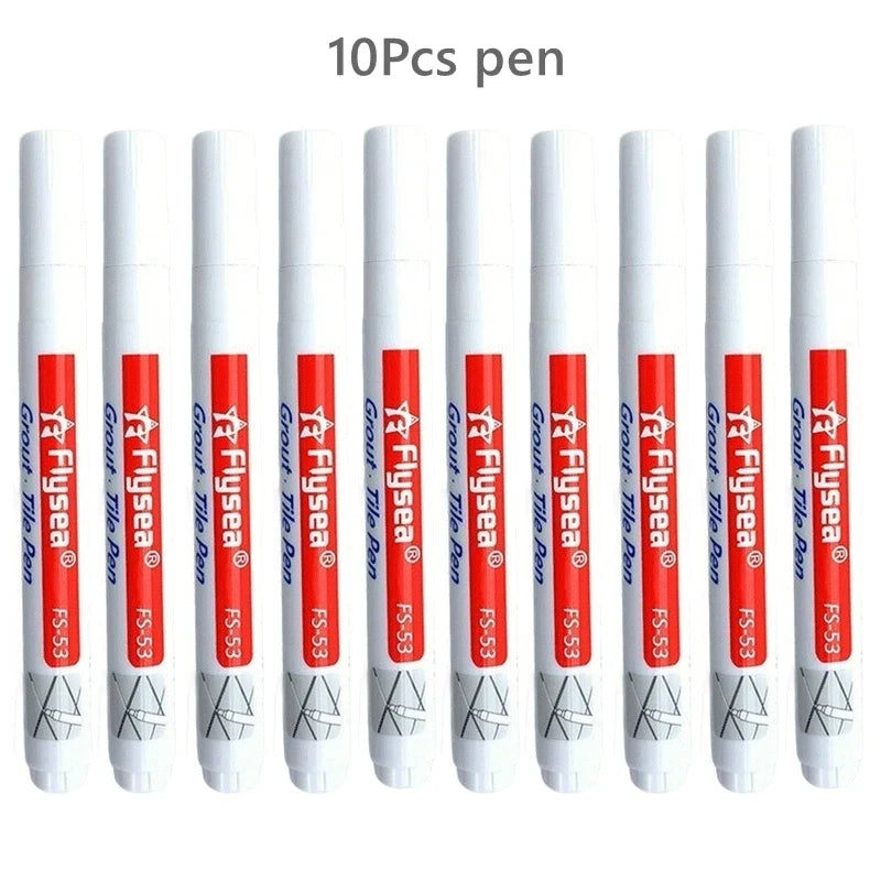 Waterproof Grout Pen Tile Marker – 10 Pack, 18 Colours Grout Repair Pen Qme 10Pcs White