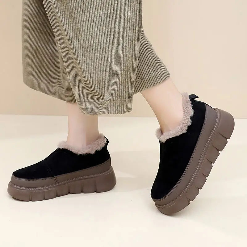 Women's Plus Size Fleece-Lined Snow Boots – Warm Anti-Slip Women's Snow Boots Qst