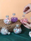 Mini Round Plastic Ball Bottles with Lids – Thickened Material Plastic Storage Bottles Qme 5pcs