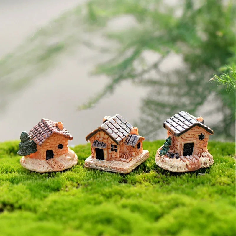 Mini Dollhouse Stone Resin Decorations – 5pc DIY Garden Set Miniature Resin Decor Qme