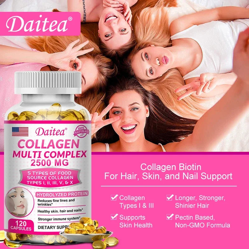 Daitea Hydrolyzed Collagen Supplement – Skin, Hair & Nails Collagen Supplement Qst