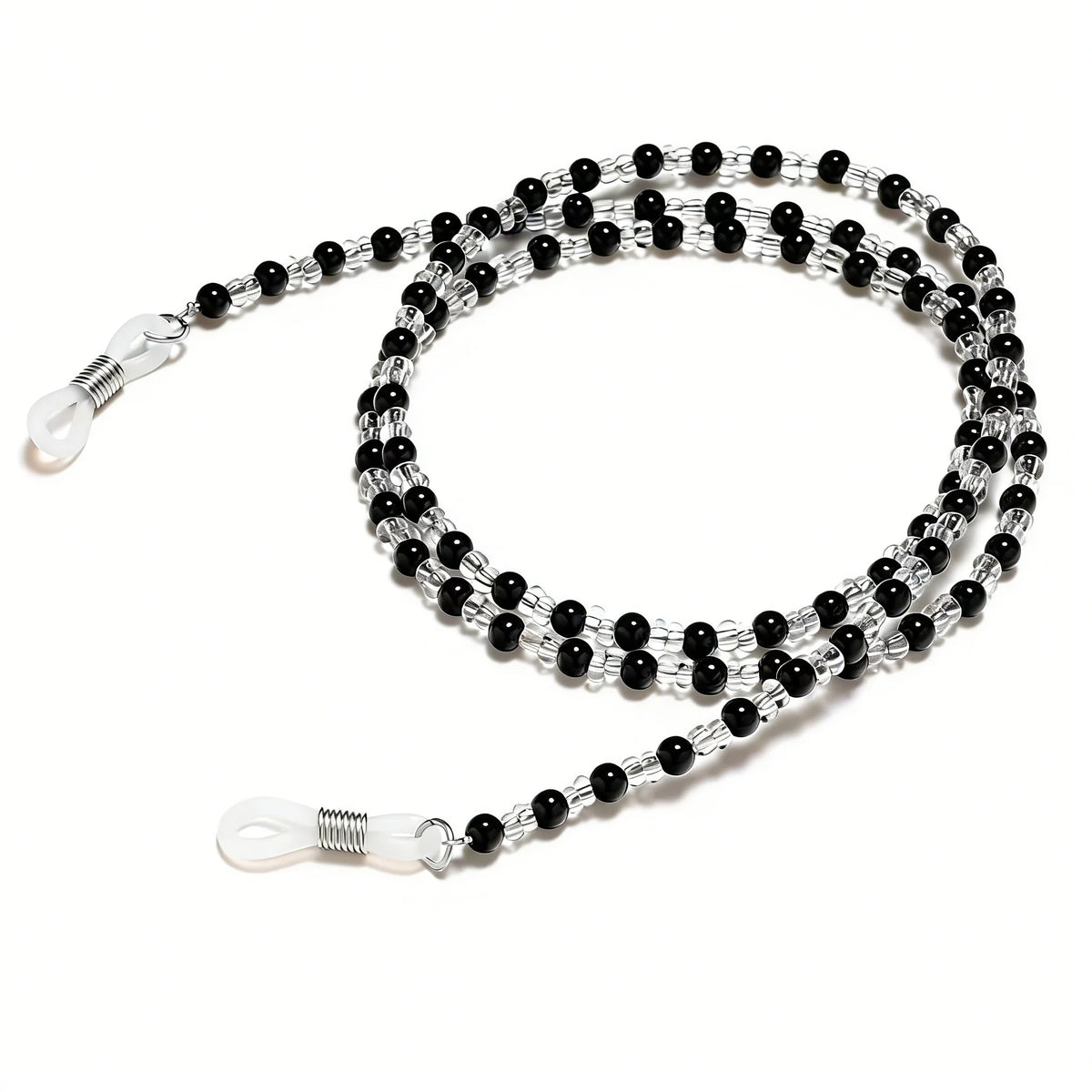 Pearl Beaded Eyeglass Chain Sunglass Holder Strap Lanyard Eyeglass Chain Lanyard Qst 1PC-Black